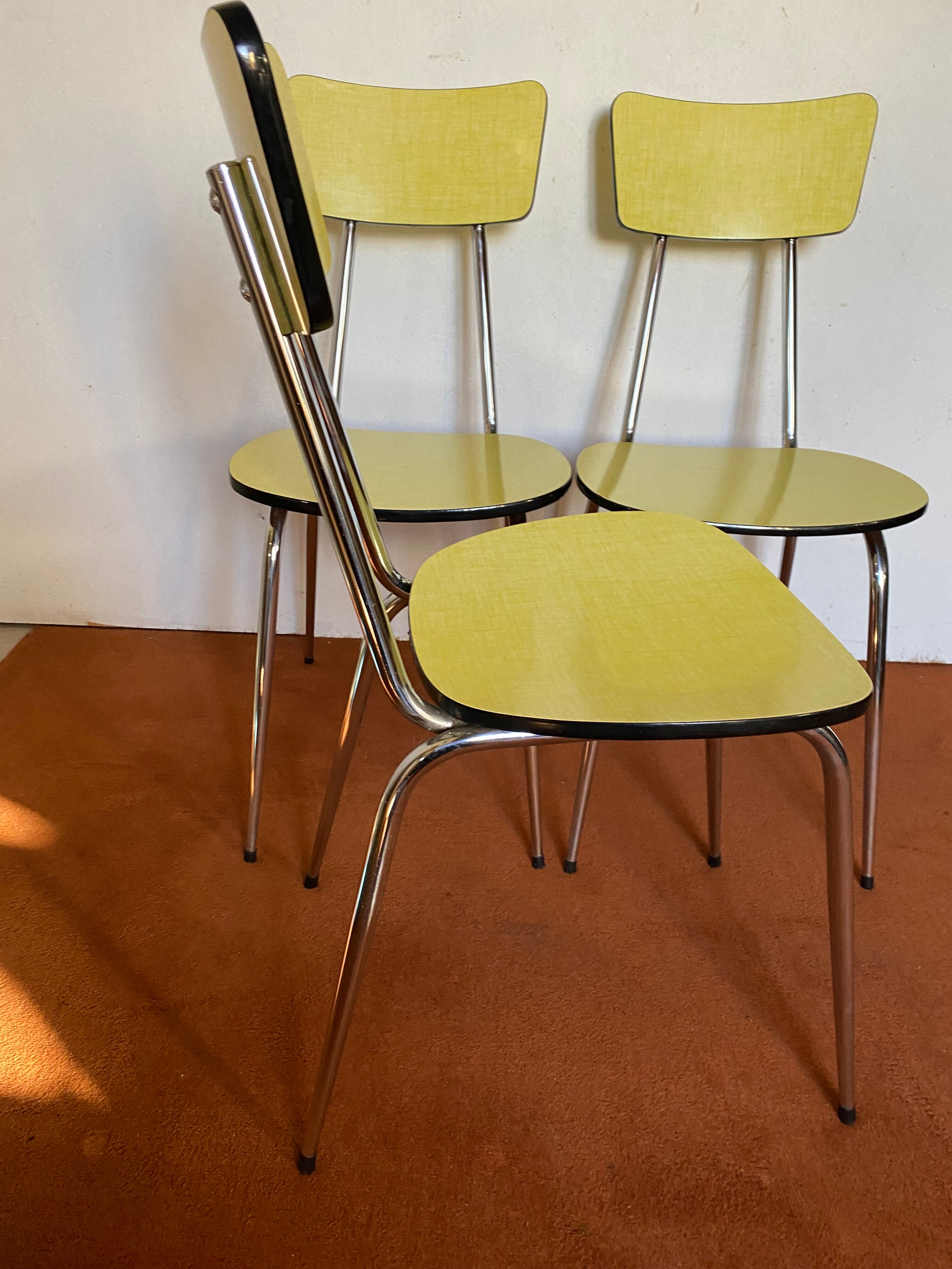 Yellow formica chairs