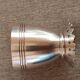 Set of 3 silver metal egg cups