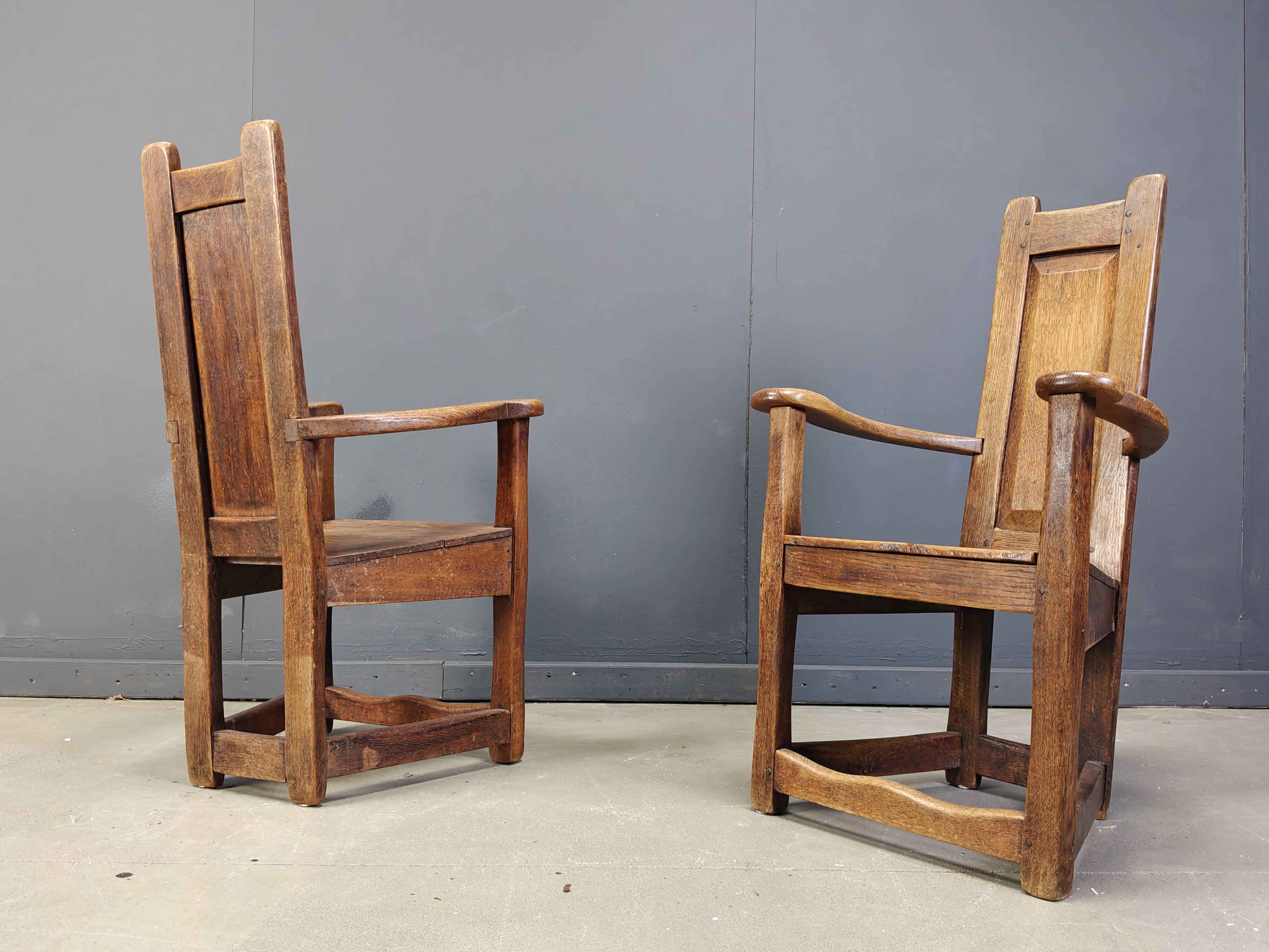 Vintage church chairs, set of 6 - 1950s