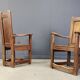 Vintage church chairs, set of 6 - 1950s