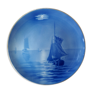Plat Choisy à scène maritime
