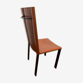 Chaise Coral Mattéo Grassi en cuir marron