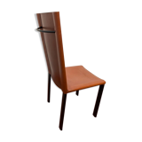 Chair Coral Mattéo Grassi in brown leather