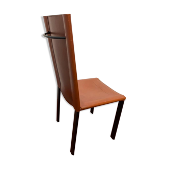 Chaise Coral Mattéo Grassi en cuir marron