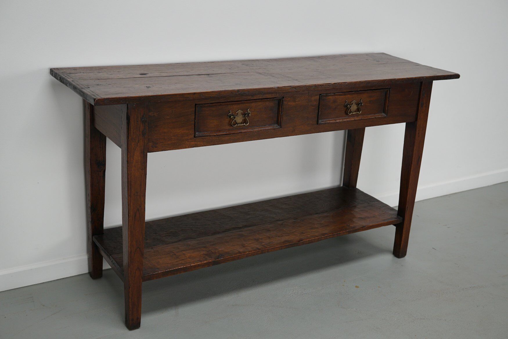 Table d'appoint en chêne rustique français vintage, années 1920