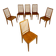 Lot de 6 chaises en hêtre massif vintage bois bicolore design annee 60