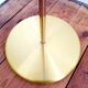 Golden Scandinavian floor lamp, 70s