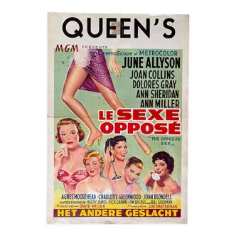 Affiche cinéma originale "Le Sexe opposé June Allyson, Joan Collins 37x56cm 1956