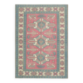 1970s vintage Turkish Oushak handmade wool cotton pink area rug 181x250
