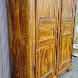 18th century Franc Comtoise wardrobe, lacquered in faux wood