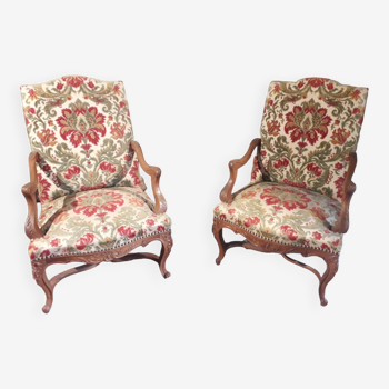 Louis XV style convertible armchairs