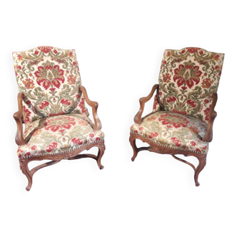 Louis XV style convertible armchairs