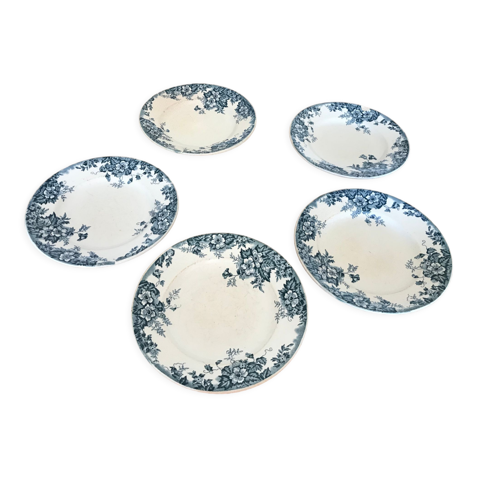 Flat plates Moulin des loups and Hamage "Marie-Louise"