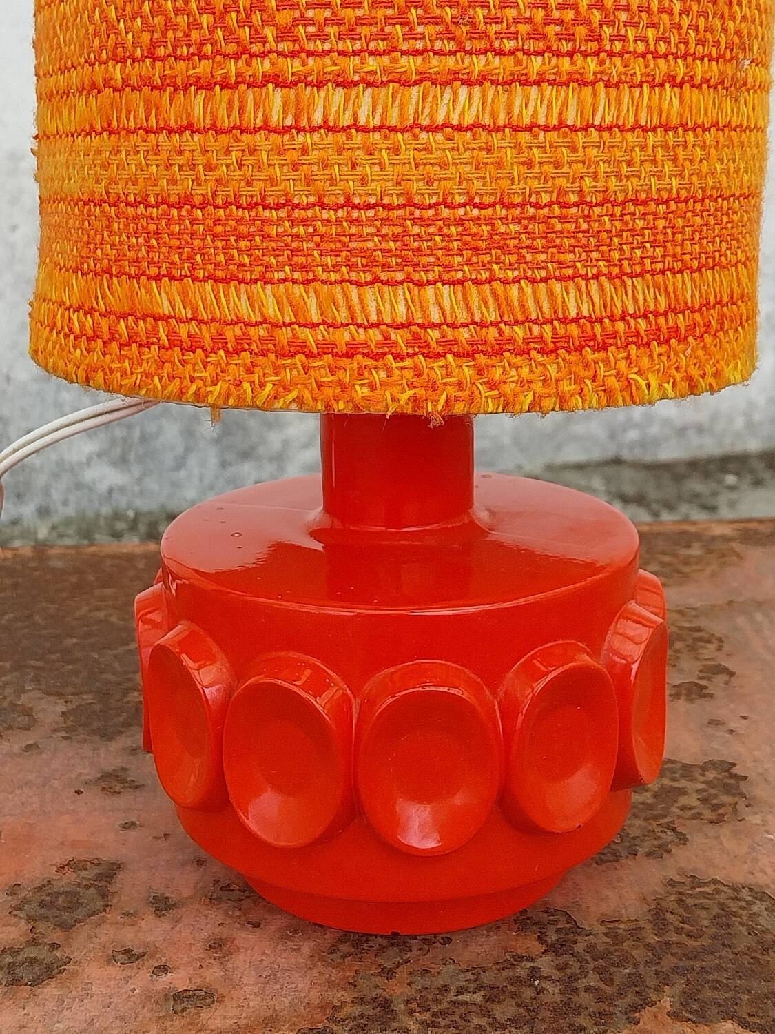 Lampe orange années 70