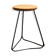 Bar stool in steel and oak