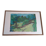 Pascale Rigat-Esselin (born in 1952) - Gouache - 32,5 x 44 cm - signed, dated 90