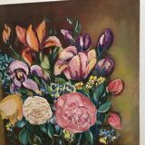 Oil on canvas flower