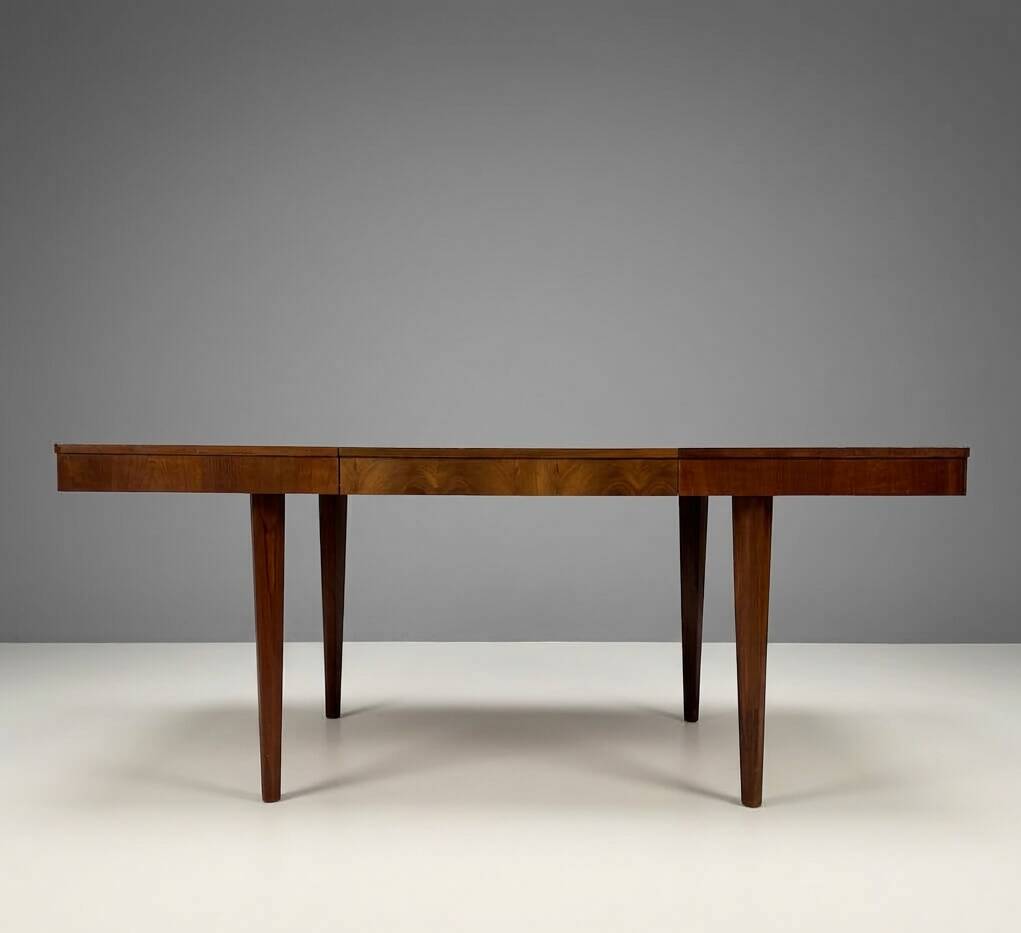 Extendable Dining Table Mid Century Wood Jindřich Halabala 1950s