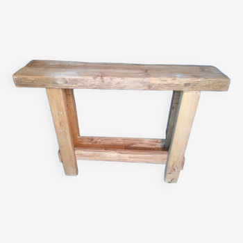 Console brutaliste 120 cm bois massif