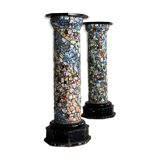 Pair of Columns Decorated with Fragments of Earthenware and Porcelain, Popular Art