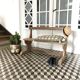 Wooden school bench
