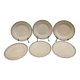 6 assiettes à desserts vintage écru liseré doré porcelaine Niderviller modèle Amiens