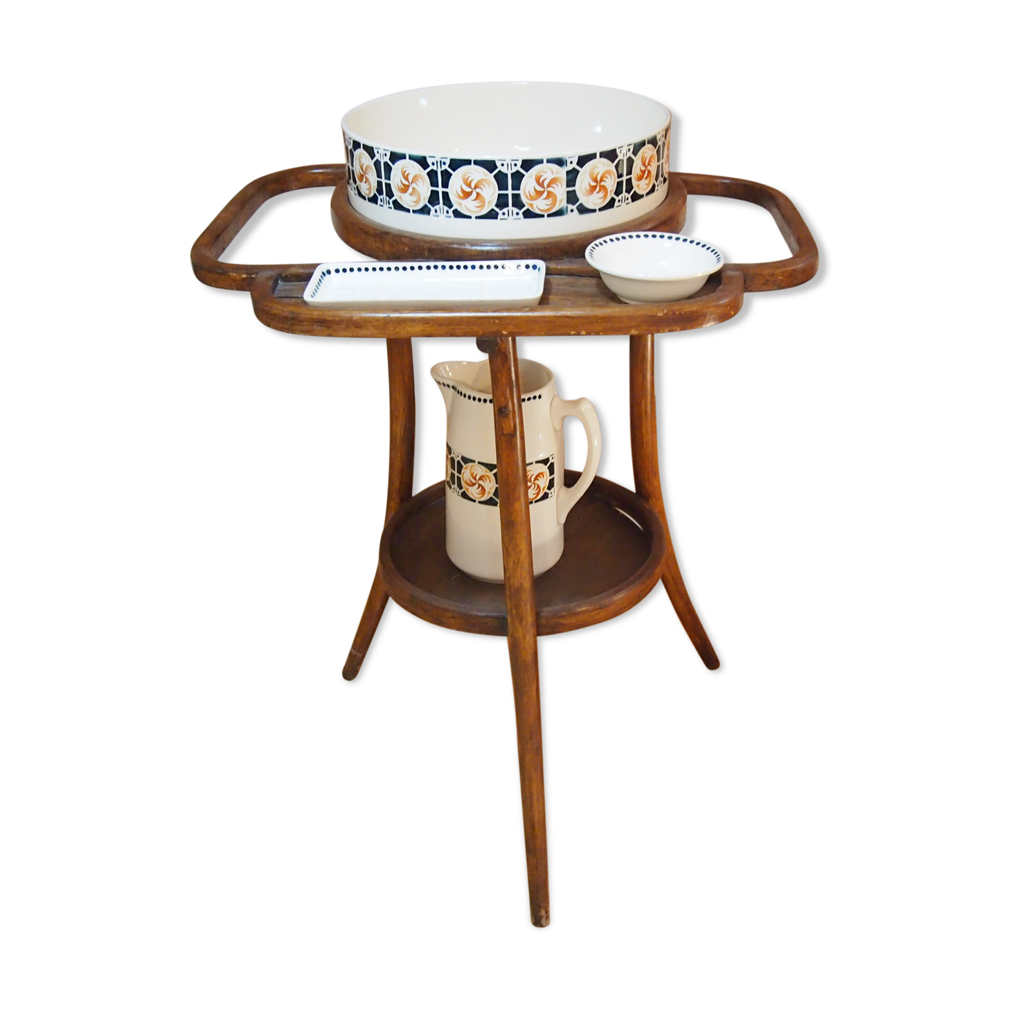 Lot service et table de toilette vintage