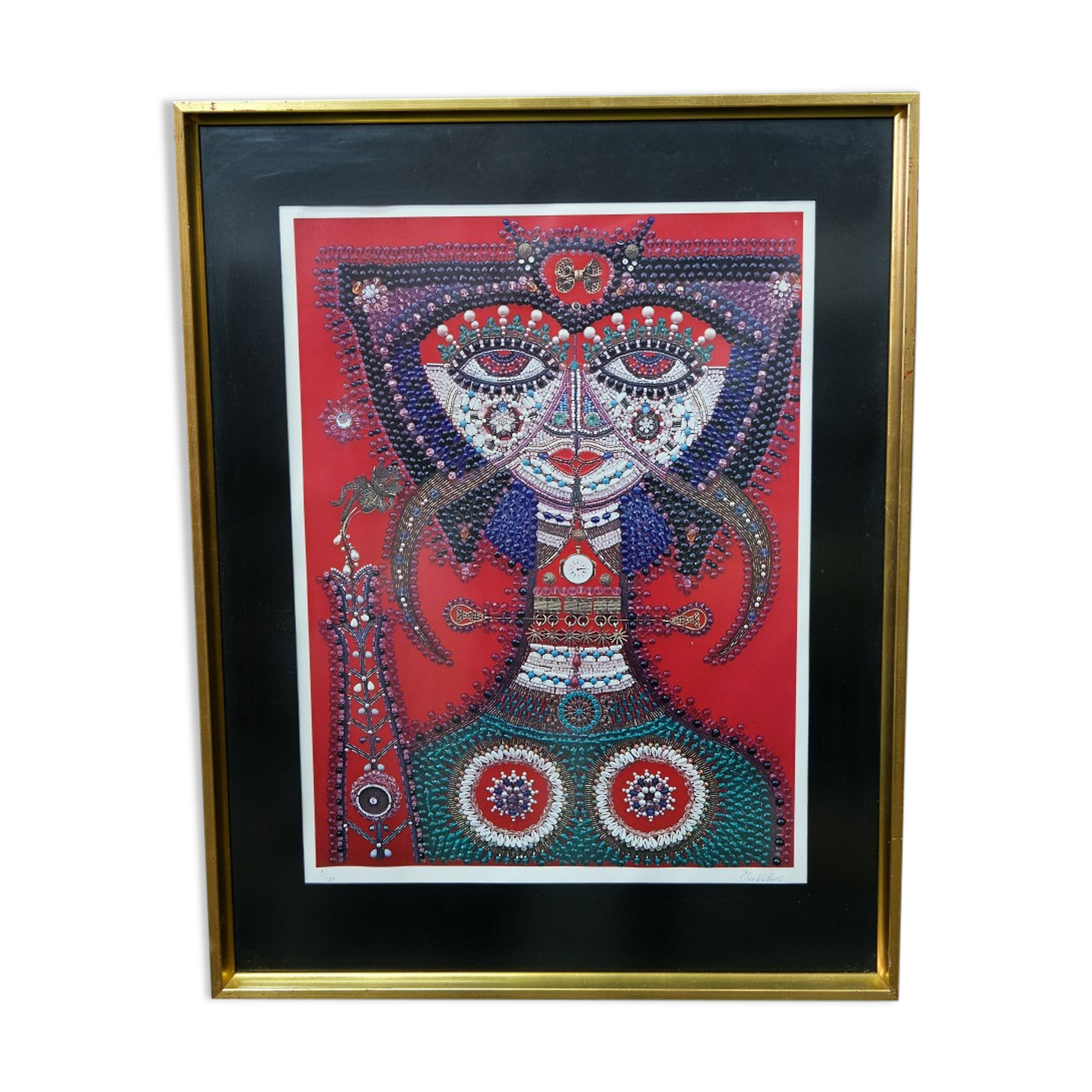 Max Walter Svanberg, 1980s, Hand signed print, Framed