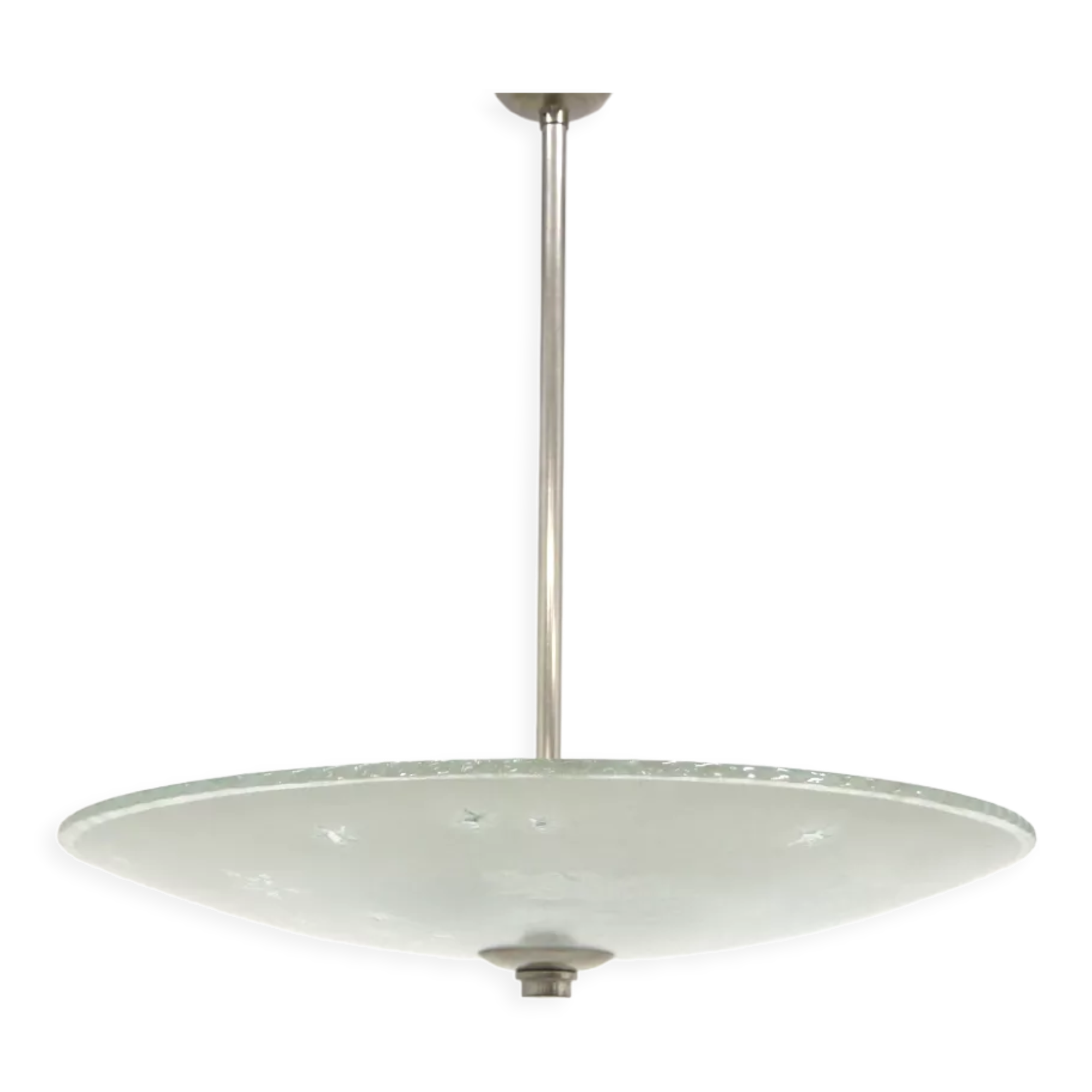 Glass pendant lamp, Erik Kinell for Glössner, Sweden, 1940