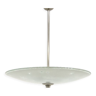 Glass pendant lamp, Erik Kinell for Glössner, Sweden, 1940