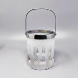 Ice Bucket with 6 Glasses in Hand Cut Lead Crystal by Kristal. Made in Italy 1960