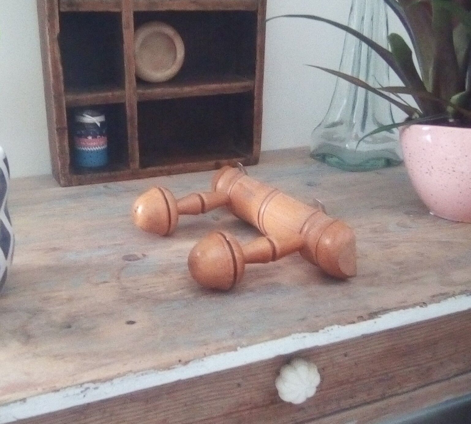 Porte-manteau-mural-vintage-en-bois-années-circa-60/70-...