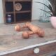 Vintage wall coat rack in wood circa 60/70 years