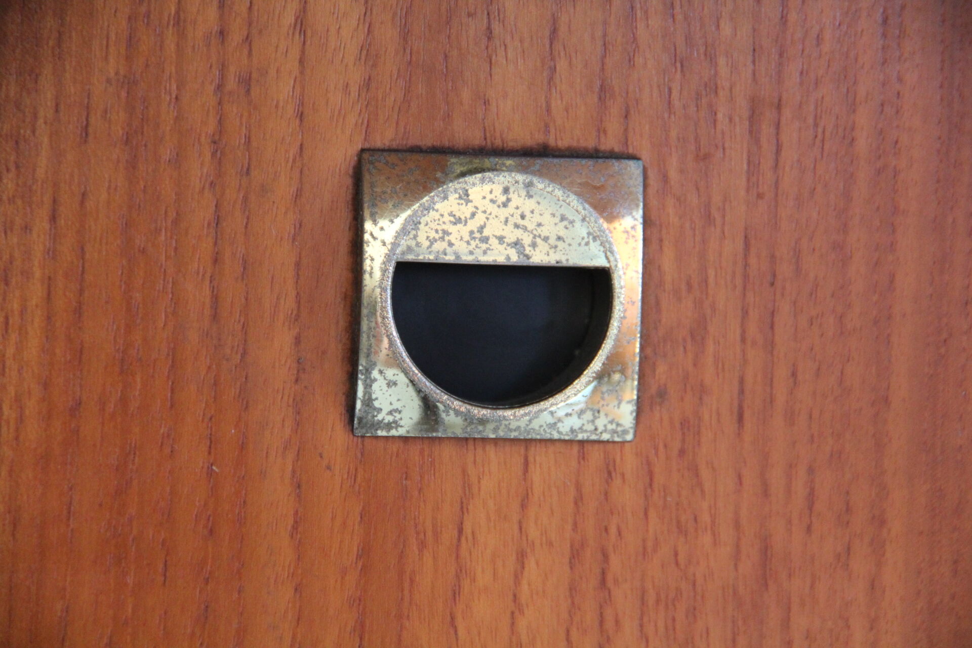 Vintage shoe cabinet teak veneer