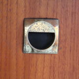 Vintage shoe cabinet teak veneer