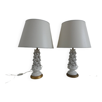 Pair of ceramic lamps from Manises