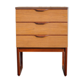 EUROPA vintage drawer unit, bedside table, end table, small chest of drawers
