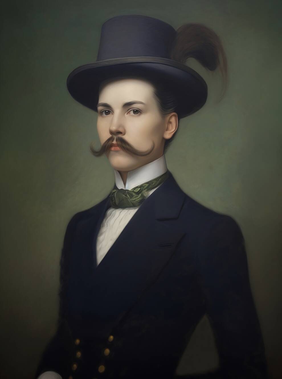 Old portrait - “Les moustachu-es” series