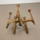 Midcentury Brutalist Bronze Candleholder by Michael Harjes, Germany, 1960s