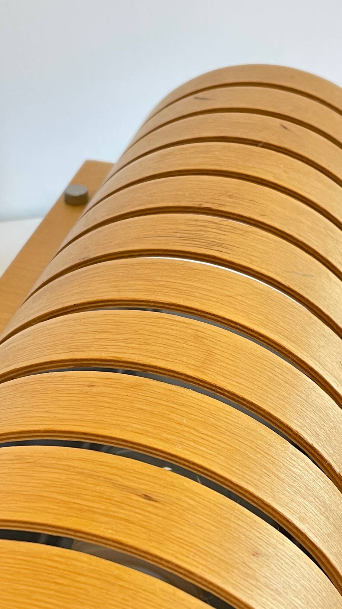 Vintage Ikea bent wood and steel wall light
