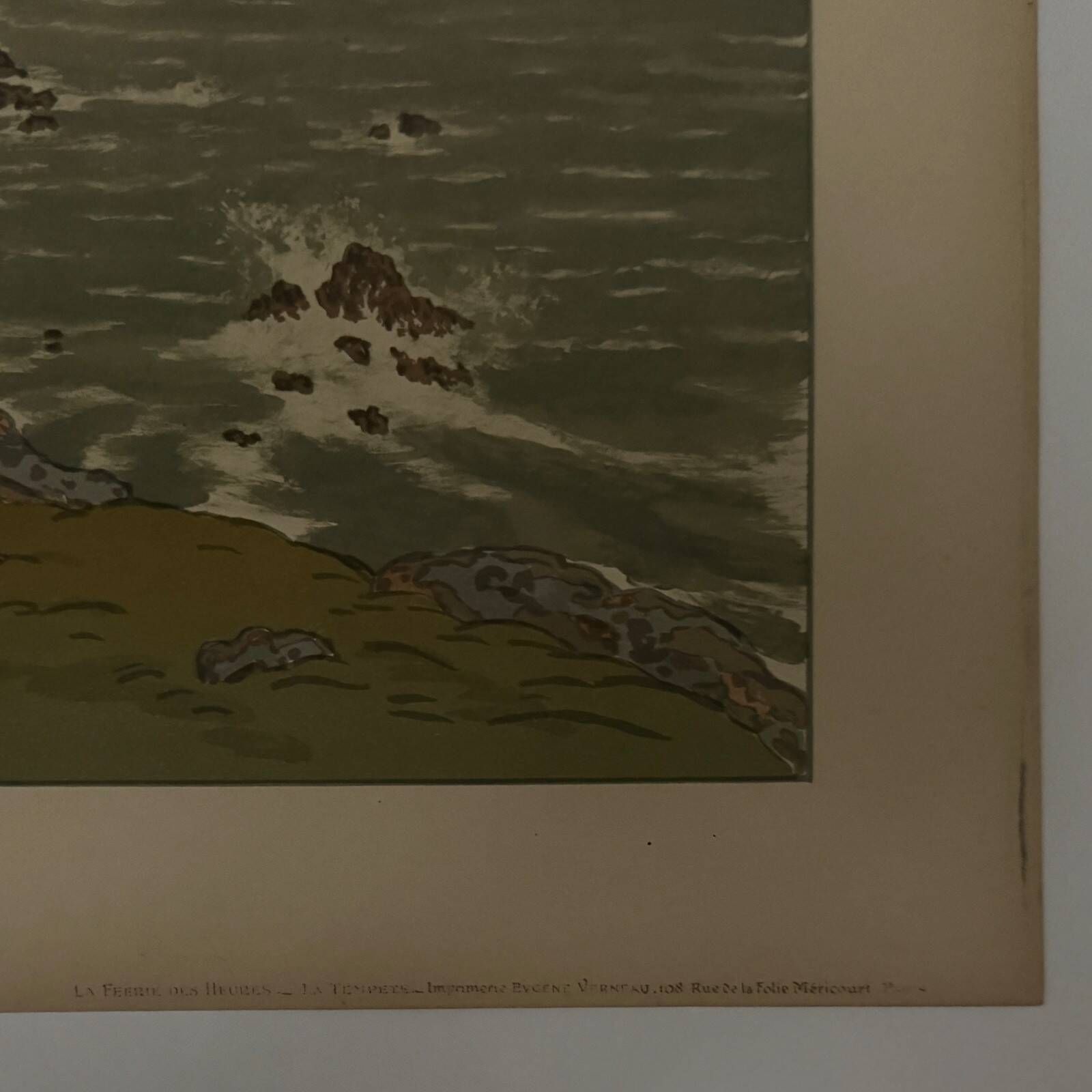 Lithograph by Henri Rivière The Fairyland of Hours - The Storm