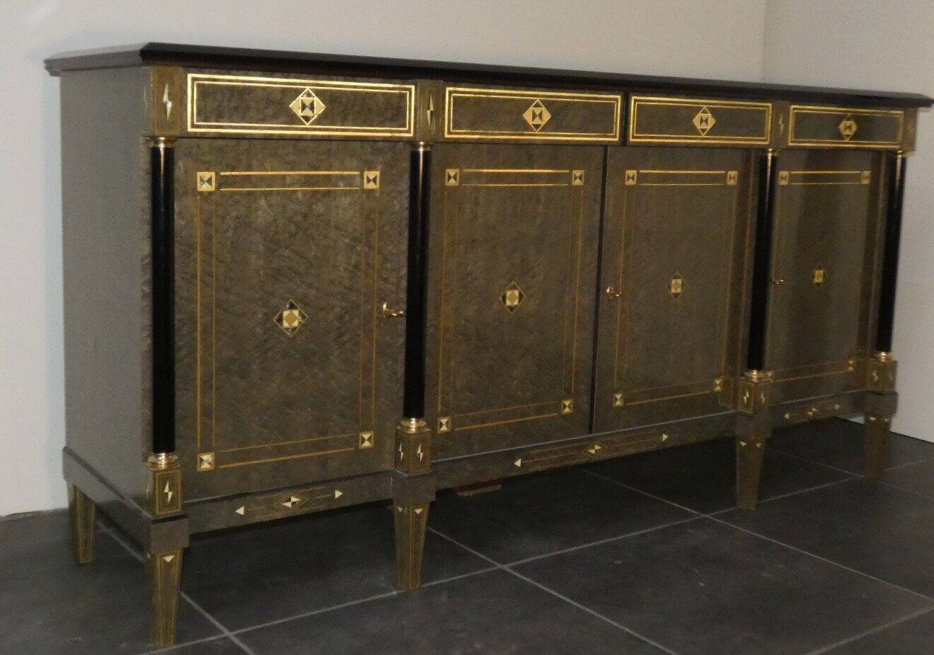 Louis XVI Style Hollywood Regency Sideboard, France, 1980s
