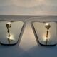 Pair of brass wall lights with mirrors, mid-20th century, Italy, 1960.