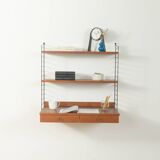 Original String shelf by Nils Strinning in teak veneer, 1949