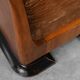 Art Deco Walnut Stool with Original velvet Upholstery, Italy ca. 1920