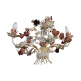 Painted metal chandelier