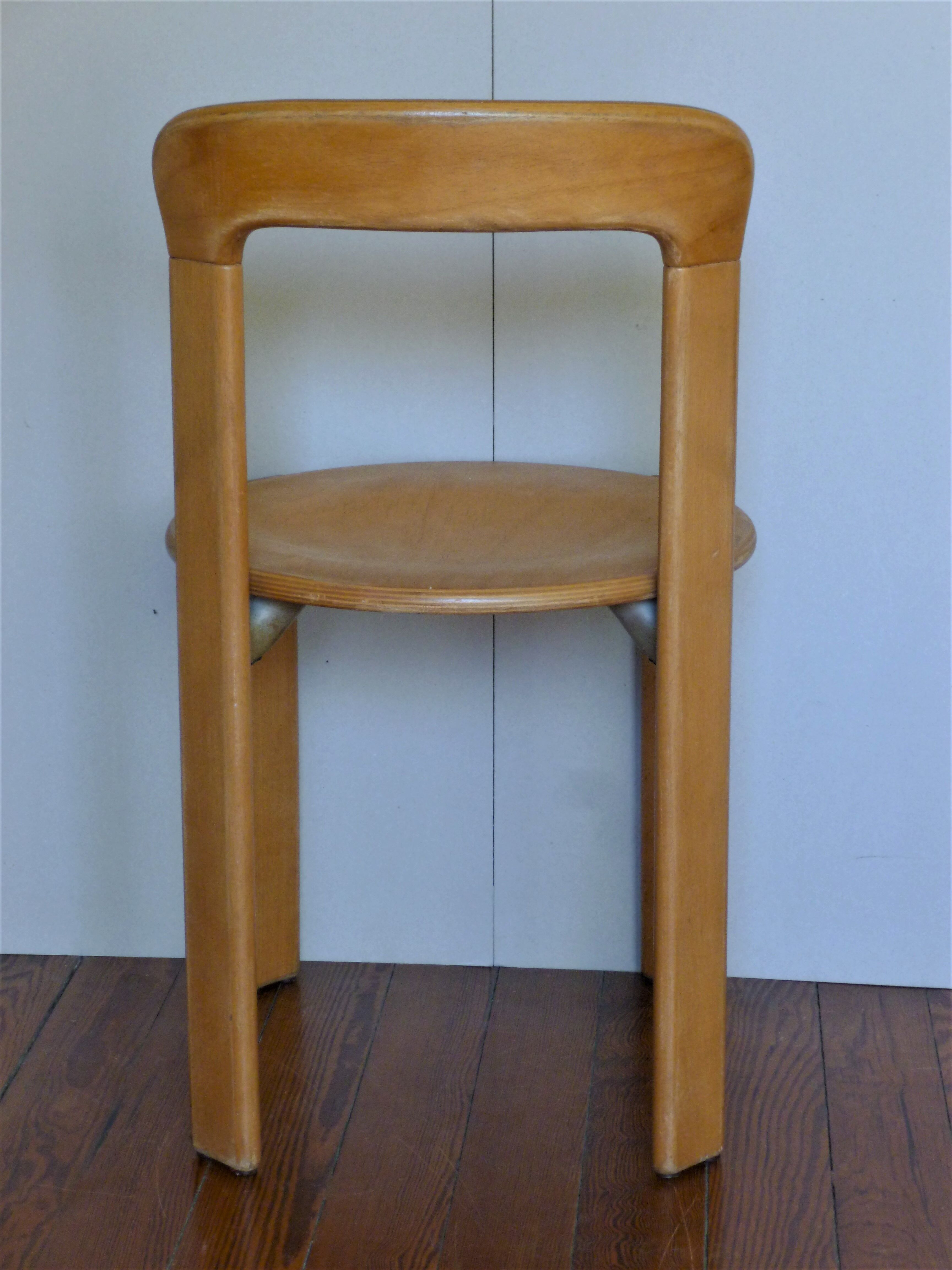 Lot of four chairs model 33, from Bruno Rey to Dietiker, 70s