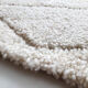 Moroccan Berber carpet blessed ouarain ecru plain with engraved diamonds 302x210cm
