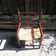 Old children's armchair in wood & straw