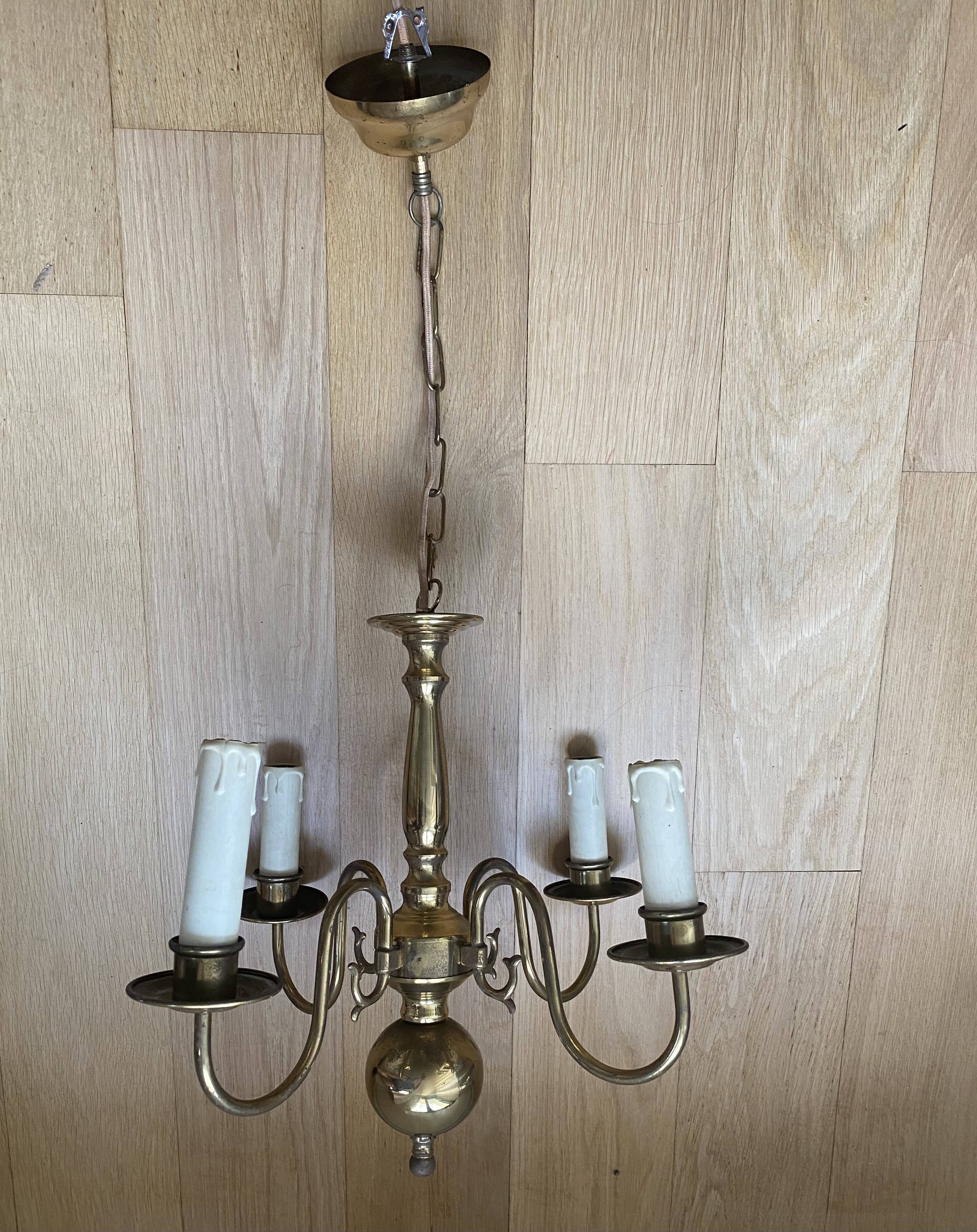 Brass chandelier 4 burners